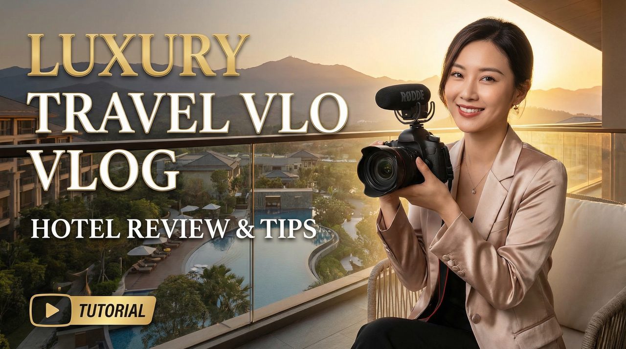 糖心Vlog旅行视频分享 - 奢华酒店体验生活视频教程